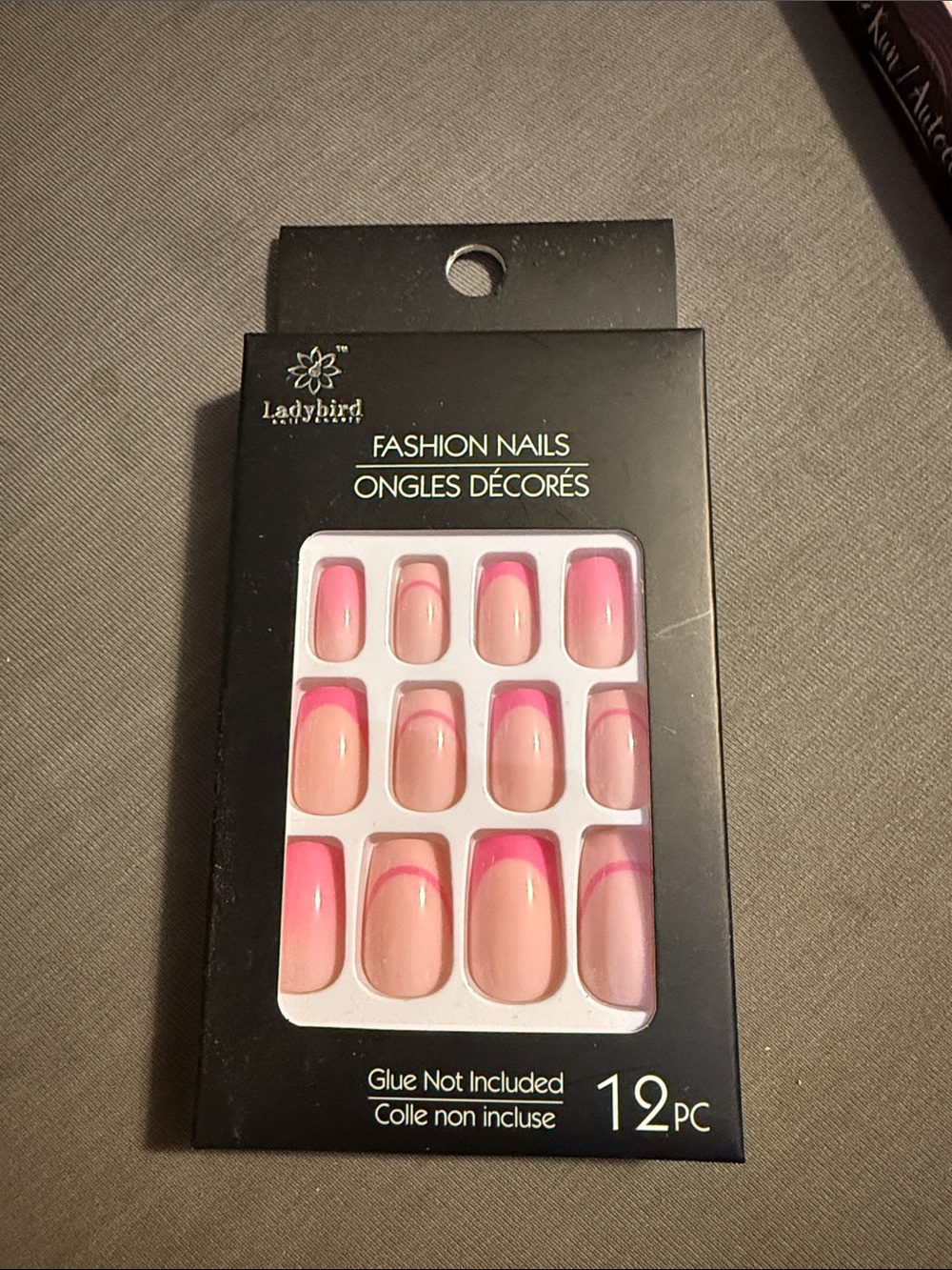 Ladybird Fashion Nails Pink Ombre French Tip - 12pc